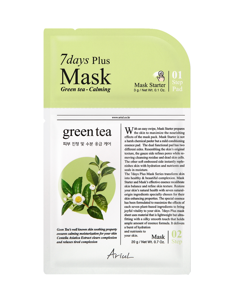 7 Days Plus Mask - Green Tea 1pc