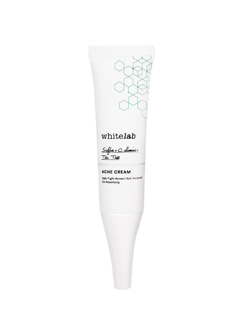 WHITELAB Calamine 10% + Sulfur 5% + Tea Tree Spot Treatment Acne Cream 10ml